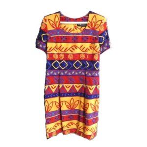 Aztec Sheath Dress Short Sleeves